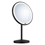 Smedbo Cosmeticaspiegel - staand - 20cm - 7x vergrotend - verlichting - Messing - mat zwart SW1222063