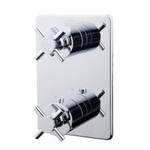 Wiesbaden Cross afbouwdeel inbouwthermostaat 2 weg chroom SW21038