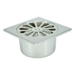 Riko doucheput met onderuitlaat 10 x 10 cm chroom SW21092