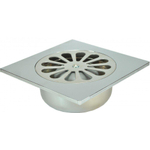 Riko doucheput met onderuitlaat 14 x 14 cm chroom SW21093