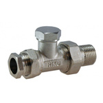 Riko regeltee+adaptor 15mm 1/2 recht vernikkeld SW21200