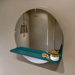 Mondiaz SPOT Badkamerspiegel - rond 50cm - spiegelplanchet - kleur Smag SW1235610