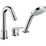 Hansgrohe Logis afdekset 3 gats badrandcombinatie met handdouche chroom GA42070