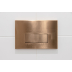 QeramiQ Push metal Bedieningsplaat Koper met rechthoek dualflush frontbediening voor Geberit UP320 inbouwreservoir SW706197