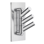 Smedbo Beslagsboden Handdoekhouder - 4.5x9x4.5cm - zelfklevend - RVS Geborsteld Edelstaal SW542704