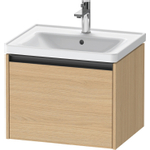 Duravit Ketho 2 wastafelonderbouwkast met 1 lade 58.4x45.5x44cm met greep antraciet natuur eiken mat SW772775