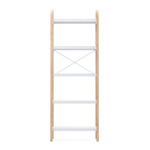 Umbra Bellwood opbergkast 26x61x170cm 5-laags Essenhout Wit/naturel OUTLETSTORE STORE34836
