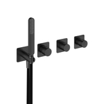 Hotbath Gal Afbouwdeel voor Inbouw bad/douche thermostaat 2 stopkranen zonder uitloop Geborsteld Gunmetal PVD SW656157