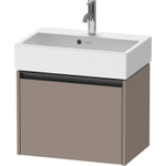 Duravit Ketho 2 wastafelonderbouwkast met 1 lade 58.4x39x44cm met greep antraciet basalt mat SW772689