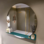 Mondiaz SPOT Badkamerspiegel - rond 110cm - spiegelplanchet - kleur Smag SW1235615