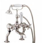 Crosswater Belgravia badrandkraan 40cm met uitloop 16.5cm inclusief handdouche en slang nikkel SW31115