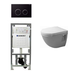 Duravit Philippe Starck 3 compact inbouwreservoir set softclose zitting afdekplaat sigma20 zwart SW32459