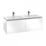 Villeroy en Boch Legato wastafelonderbouwkast met 2 laden voor dubbele wastafel Legato 130x50x42.5cm glans wit 1025378