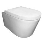 Xellanz Flow wandcloset rimless met nano coating met Flow toiletzitting softclose en quick release glans wit SW48096