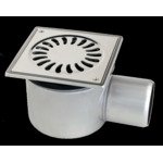 Van Den Berg vloerput 15.6x15.6cm 75 mm RVS GA58067