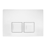 Geberit Delta50 bedieningsplaat, 2-toets spoeling frontbediening voor toilet 24.6x16.4cm wit 0701182