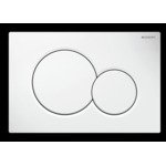 Geberit Sigma01 bedieningsplaat - 2-toets spoeling - ronde knoppen - Alpien wit 0700518