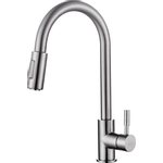 Wiesbaden 304 Benton keukenkraan met coldstart en uittrekbare handdouche RVS SW65841