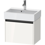 Duravit Ketho 2 wastafelonderbouwkast met 1 lade 58.4x39x44cm met greep antraciet hoogglans wit SW772931