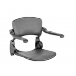 Handicare douchezitting opklapbaar met rug en armleuning antraciet SW66123