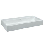 Laufen Living City wastafel 100x46x15.5cm zonder kraangat met overloop keramiek wit 0081297