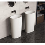 Ideavit Solidcliff opbouw wastafel 50x35x90cm Solidsurface mat wit SW303630