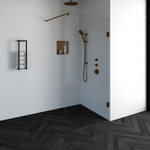 BRAUER Create Inloopdouche - 100x200cm - profielloos - antikalk - 8mm veiligheidsglas - koper SW486582