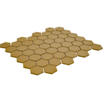 The Mosaic Factory Valencia mozaïektegel - 27.6x32.9cm - wand en vloertegel - Zeshoek/Hexagon - Gerecycled glas Mustard Mat SW374595