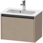 Duravit Ketho 2 wastafelonderbouwkast met 1 lade 61x39x44cm met greep antraciet Linnen mat SW772051