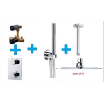 Wiesbaden one-pack inbouwthermostaatset type 121 CHR (30cm ufo) SW62603