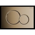 Geberit Sigma01 bedieningsplaat - 2-toets spoeling - ronde knoppen - edelmessing 0700523