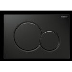 Geberit Sigma01 bedieningsplaat - 2-toets spoeling - ronde knoppen - gitzwart RAL 9005 0700524
