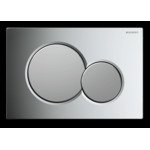 Geberit Sigma01 bedieningsplaat - 2-toets spoeling - ronde knoppen - glans chroom/mat chroom 0700529