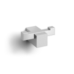 Zack Carvo dubbele handdoekhaak 6,5x2,6x4,5cm Mat Gesatineerd RVS SW277563