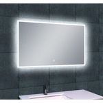 Wiesbaden Quatro spiegel 100x60x3.5cm 5mm 12volt LED met lichtschakelaar en spatwaterdicht aluminium SW62821