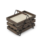 Umbra Terrace opbergbox 25x18x20cm Rubberhout Zwart/walnoot SW539603