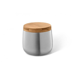 Zack Bevo voorraaddoos RVS met houten afsluitdeksel RVS SW93485