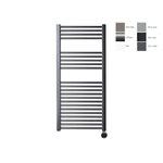 Sanicare electrische design radiator 111,8 x 45 cm. Gun metal met thermostaat chroom (linksonder) SW1000640