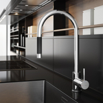 Hotbath Fellow keukenmengkraan met draaibare uitloop en uittrekbare handdouche chroom SW74097