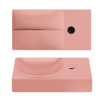 Clou Vale fontein 38 cm met kraangat rechts mat roze keramiek SW809545