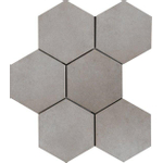 Ragno Rewind Vloer- en wandtegel hexagon 18x21cm 9.5mm R9 porcellanato Peltro SW24139