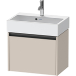 Duravit Ketho 2 wastafelonderbouwkast met 1 lade 58.4x39x44cm met greep antraciet taupe mat SW772808