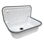 Xellanz Uitstortgootsteen - 50.5x33x37cm - plaatstaal - glans wit SW1210952