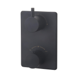 Wiesbaden Caral afbouwdeel inbouwthermostaat 2 weg mat zwart OUTLETSTORE STORE31127