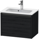 Duravit Ketho 2 wastafelonderbouwkast met 1 lade 61x39x44cm met greep antraciet eiken zwart mat SW772836
