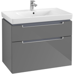 Villeroy & boch Subway 2.0 wastafelonderkast 78.7x59x44.9cm Glossy grey SW118750