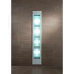 Sunshower Deluxe White UV- en infrarood inbouwapparaat 32x187x16cm full body 2000watt wit/aluminium SW719915