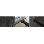 Wiesbaden Slim profielset met stabilisatiestang 120 cm mat zwart SW203911