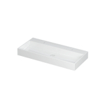 INK United wastafel - 100x45x11cm - 1 wasbak - 2 kraangaten - porselein wit glans SW207336