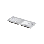 INK Post wastafel - 120x45x1cm - 2 wasbakken - 0 kraangaten - keramiek Statuario glans SW693434